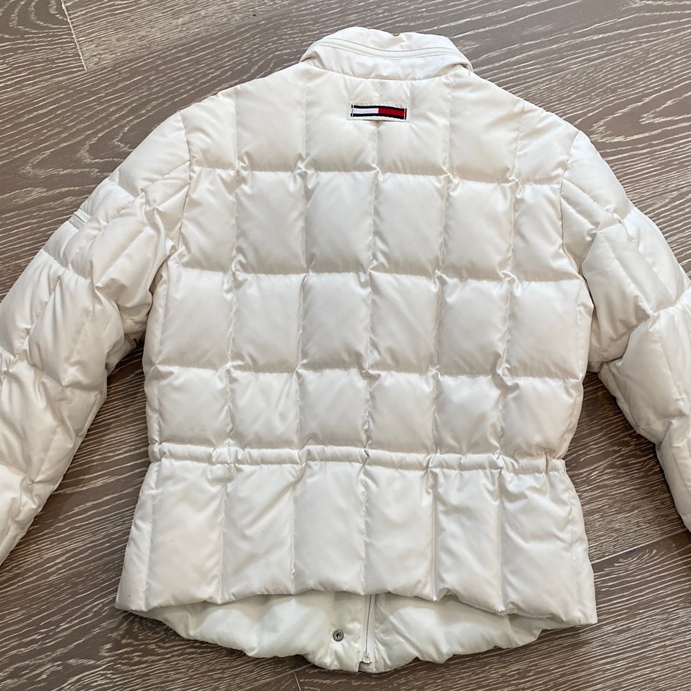Tommy Hilfiger Cream Puffer Jacket - Picture 6 of 8